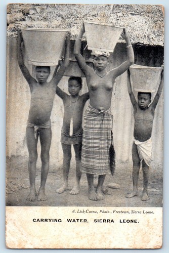 Sierra leone africa postcard - sierra,